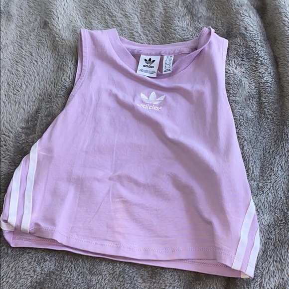 purple adidas tank top